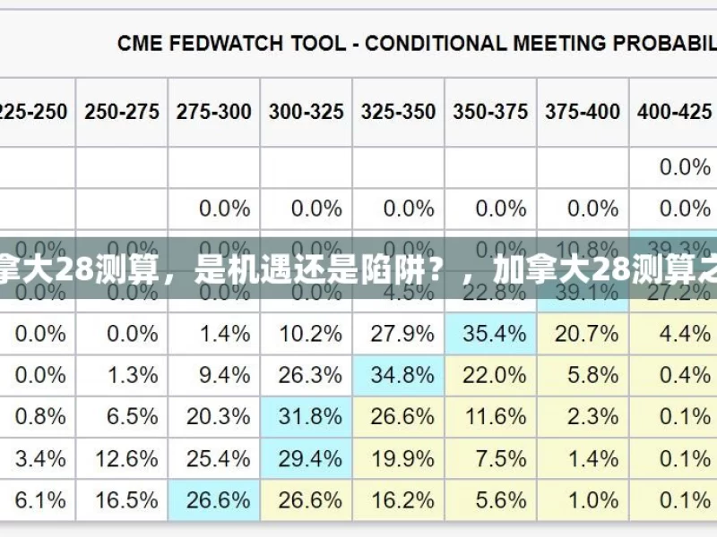 加拿大28测算，是机遇还是陷阱？，加拿大28测算之思