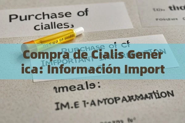 Compra de Cialis Genérica: Información Importante - Viagra:Efectos y Comparativas